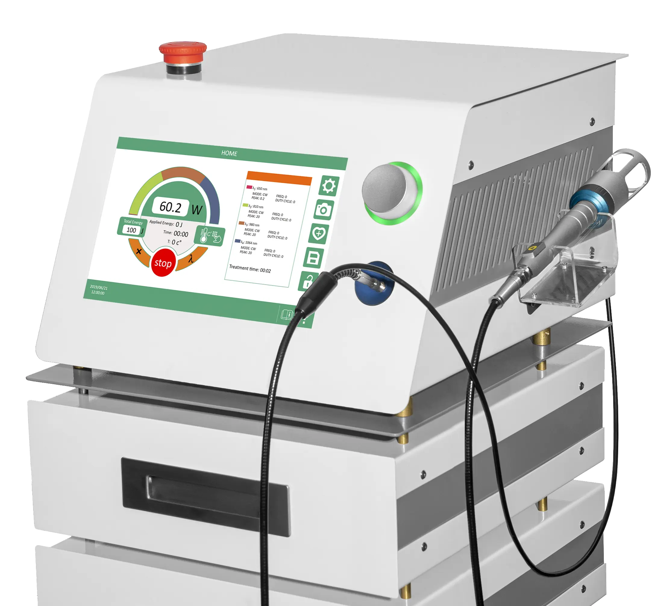 لیزر با چهار طول موج
قابلیت تنظیم مجزا در ۴ طول موج متفاوت